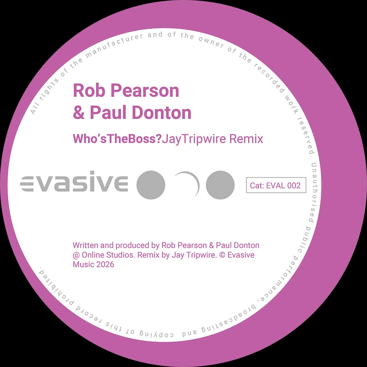 Rob Pearson & Paul Donton - Who’s The Boss EP (Incl. Jay Tripwire Remix)