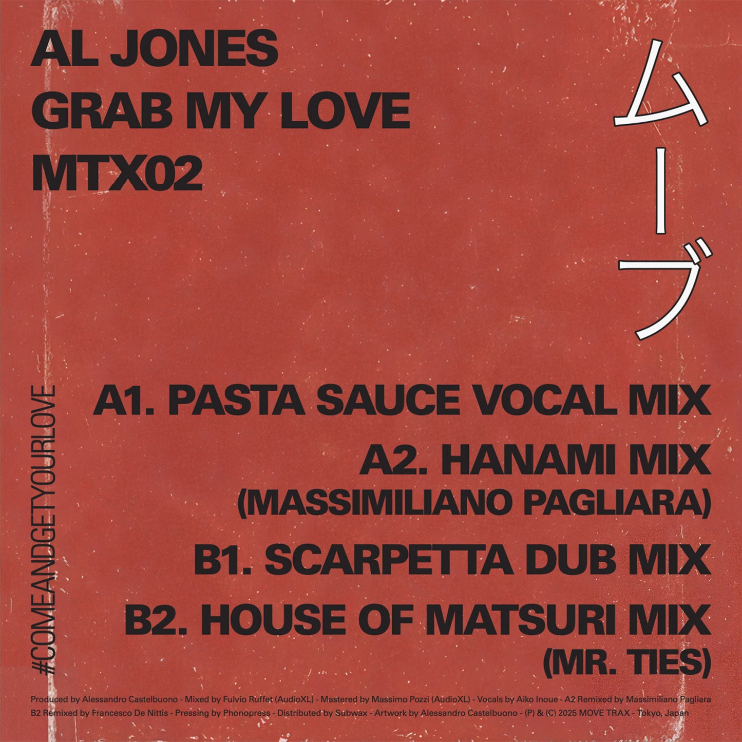 Al Jones - Grab My Love (Incl. Massimiliano Pagliara & Mr. Ties Remixes)